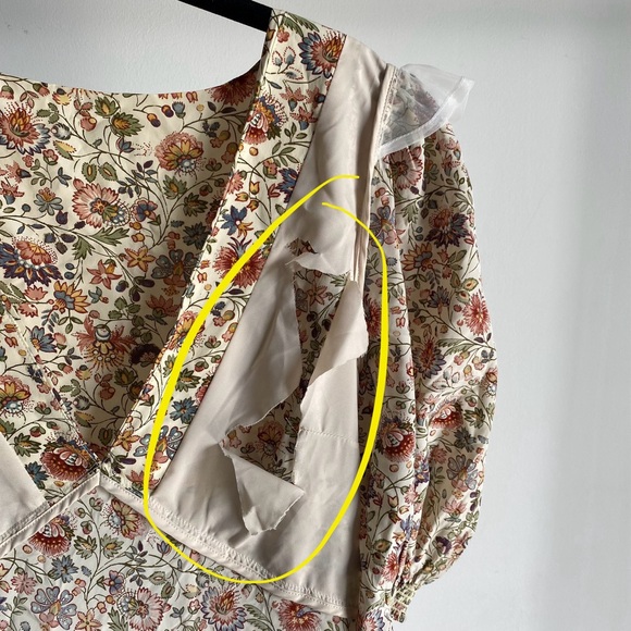 New Rhode Sienna Floral V-Neck Midi Dress in Palais Petal Sz 4 - Picture 10 of 15